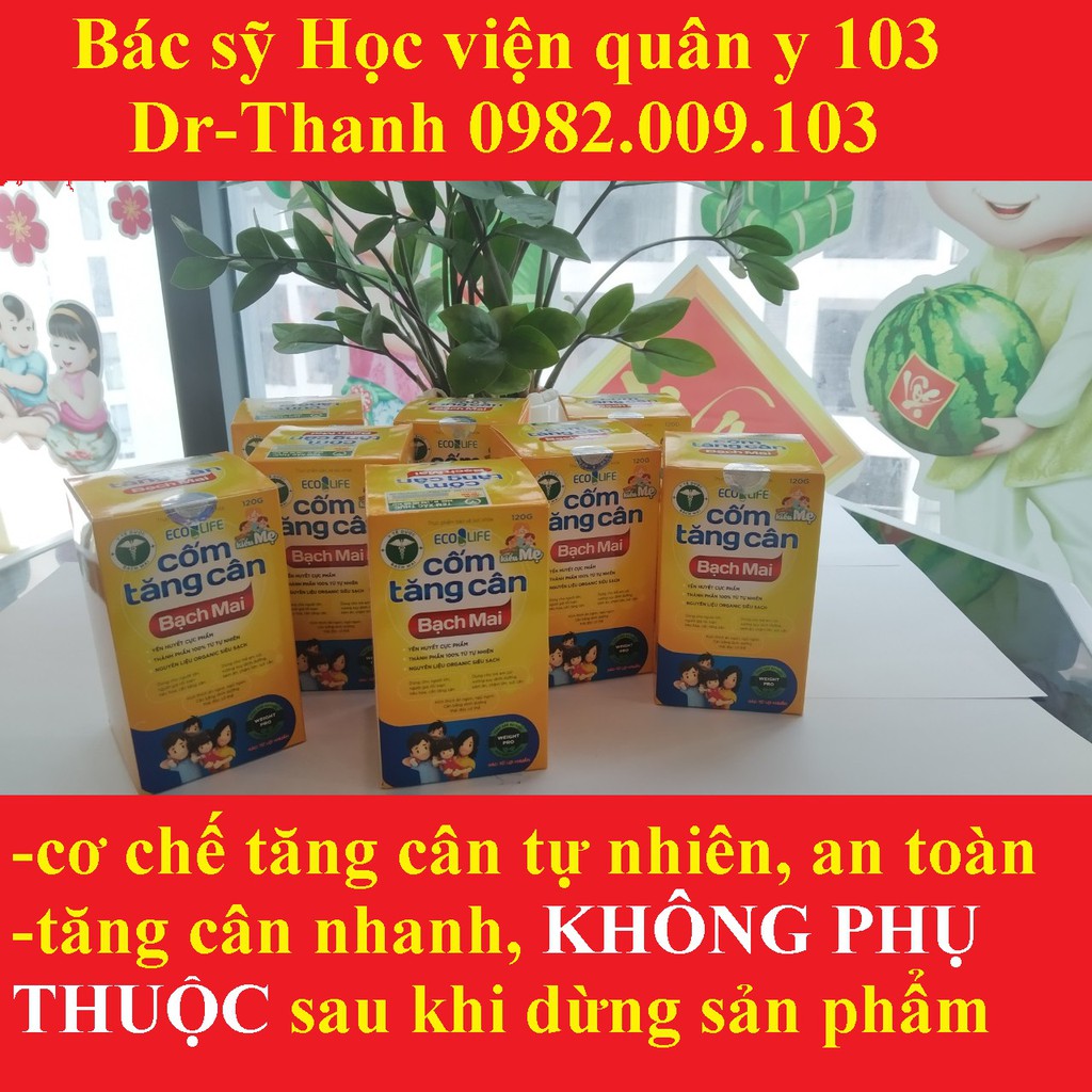 Cốm tăng cân Bạch Mai,giúp ăn ngon,tăng hấp thu ở trẻ biếng ăn,chậm lớn,tăng cân nhanh,an toàn trẻ gầy [lineabon k2d3]