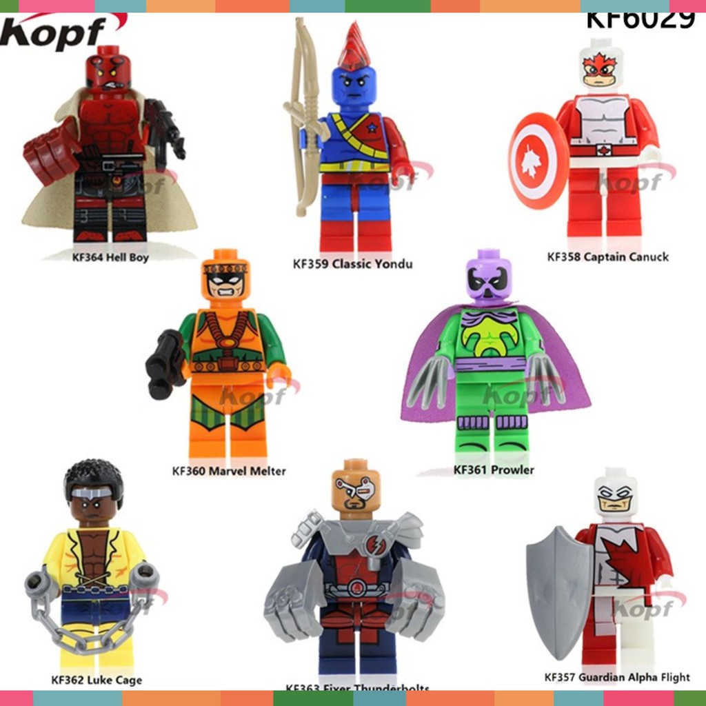 Đồ Chơi Minifigures Marvel DC Các Mẫu Nhân Vật Luke Cage Fixer Thunderbolts Prowler Yondu Mẫu Siêu Đẹp KF6029