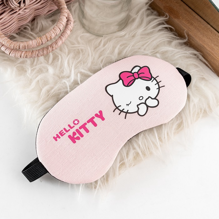 (hàng Mới Về) Miếng Bịt Mắt Ngủ Hình Hello Kitty