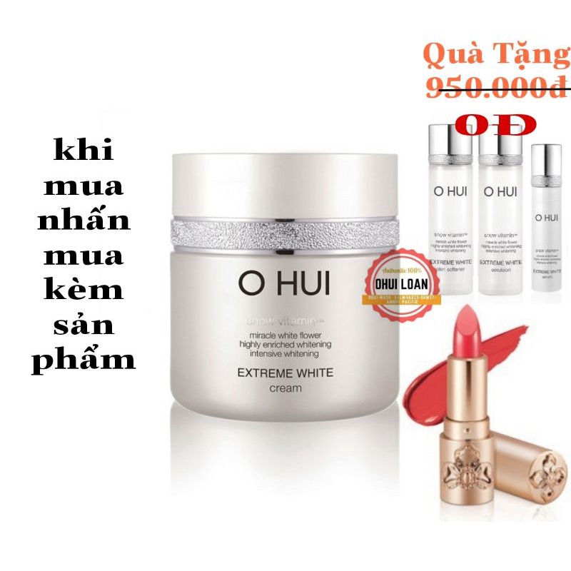 Kem dưỡng trắng da làm mờ thâm sạm da chống lão hóa OHUI Extreme White Cream Snow vitamin full 50ml