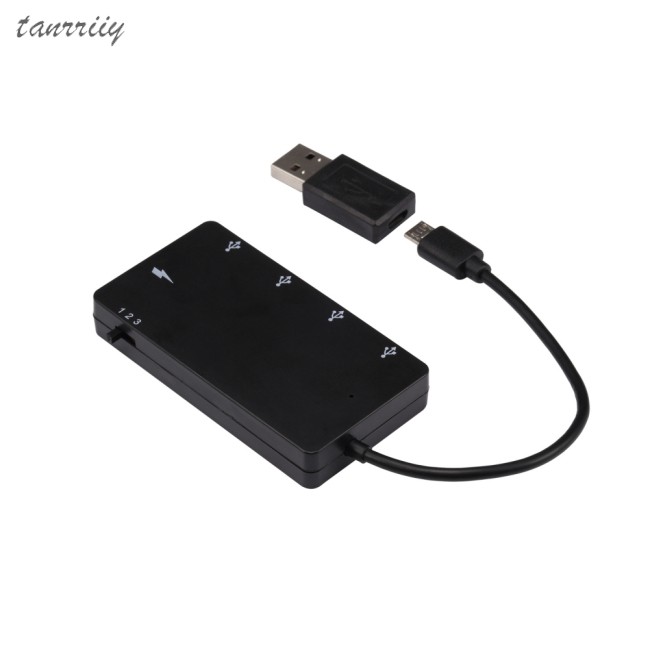 【Ready Stock】4 Port Micro USB OTG Hub Power Charging Adapter Cable for Windows Tablet, Android Smartphone,PC