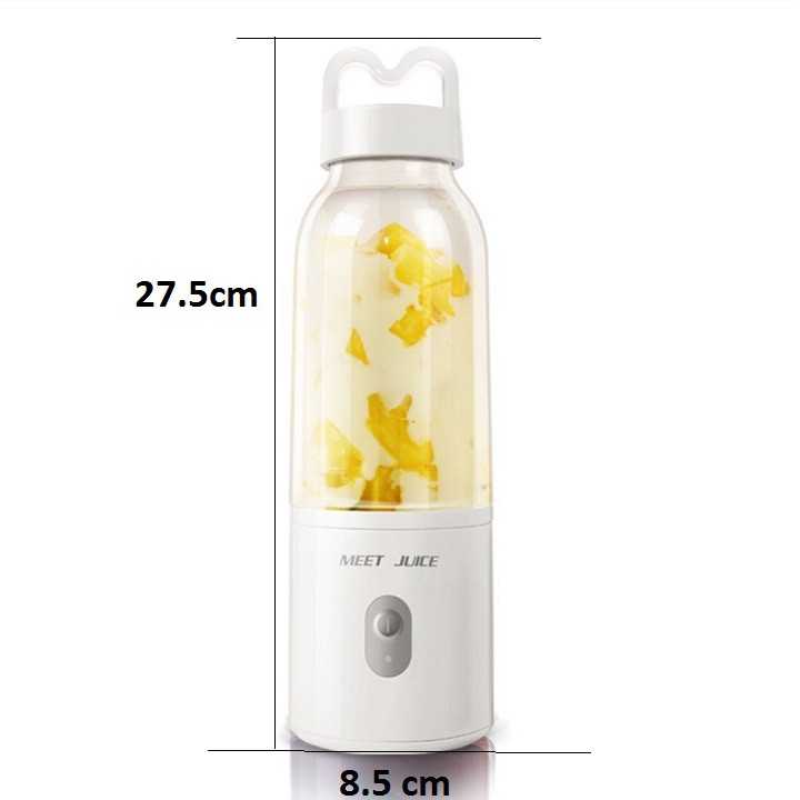 Máy xay sinh tố mini cầm tay MEETJUICE 500ml nhỏ gọn dễ tháo rửa vệ sinh