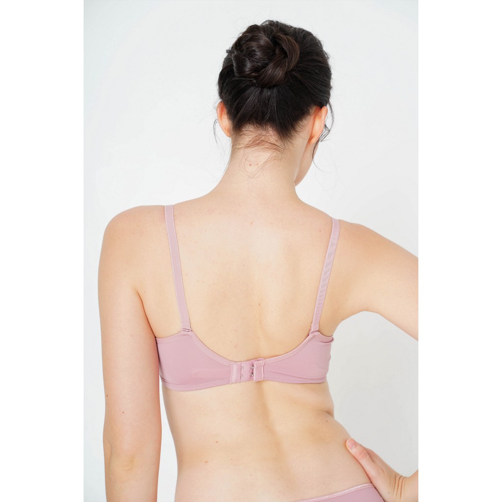 Combo 2 Áo Lót Nữ Mút Mỏng 0,2cm Không Gọng Trơn Size Lớn Hồng Đất Da Nhạt (Mustoto MA22)