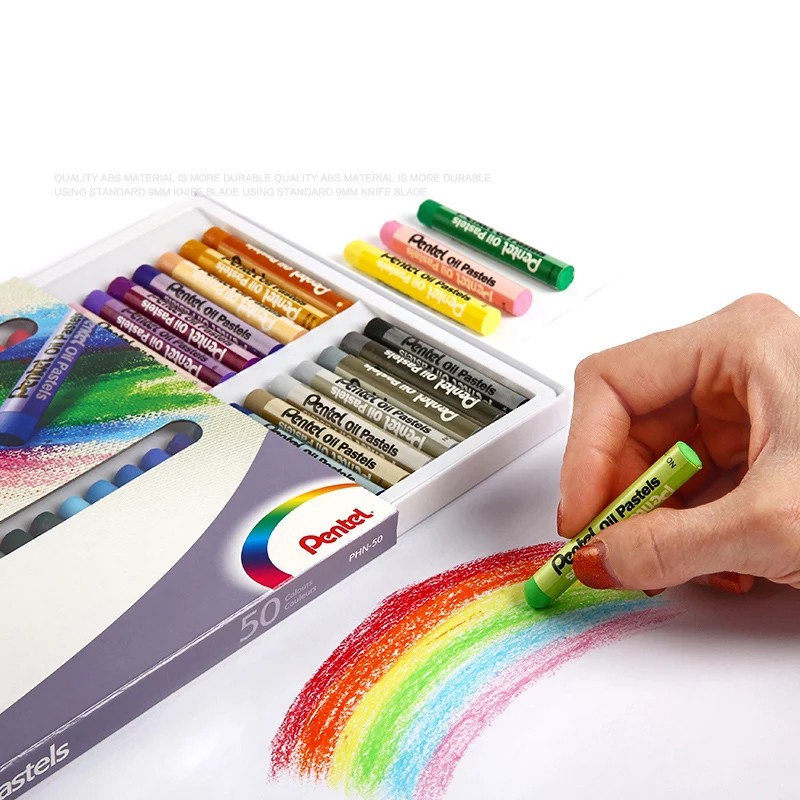 Sáp Màu Dầu Nhật Bản Pentel Oil Pastel PHN Bộ 12/16/25/36/50 Màu | Màu Sắc Tươi Sáng | An Toàn Không Độc Hại