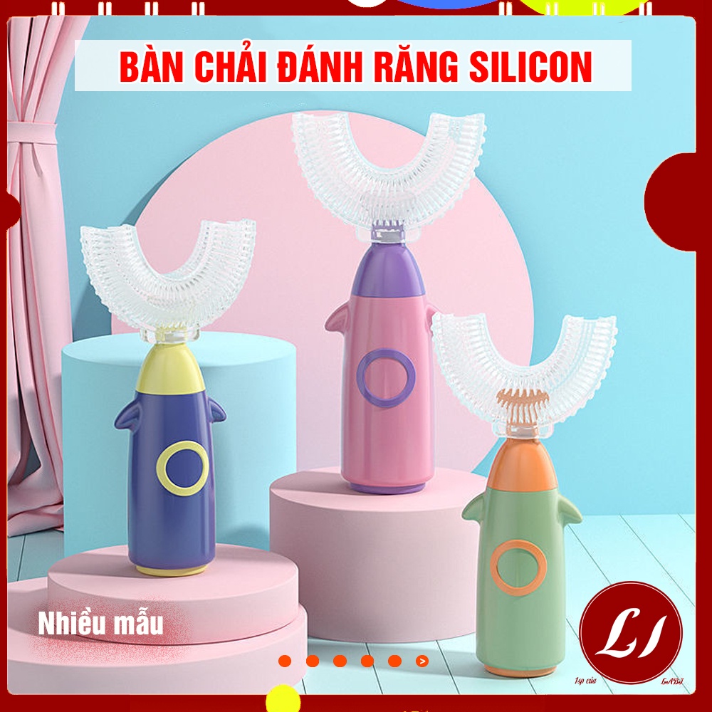 Bàn chải đánh răng CHỮ U SILICON mềm cho bé ( CÁN TRÒN ĐẮT)