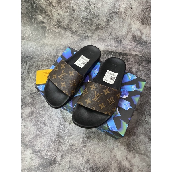 ⛔️CHUẨN 1:1⛔️ Dép Nam LV vân hoa cao cấp Fullbox sẵn hàng 2 màu ảnh thật 100% !!