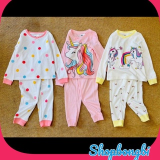 Bộ bé gái dài tay size đại cotton xuất dư Gapkids 20-45kg