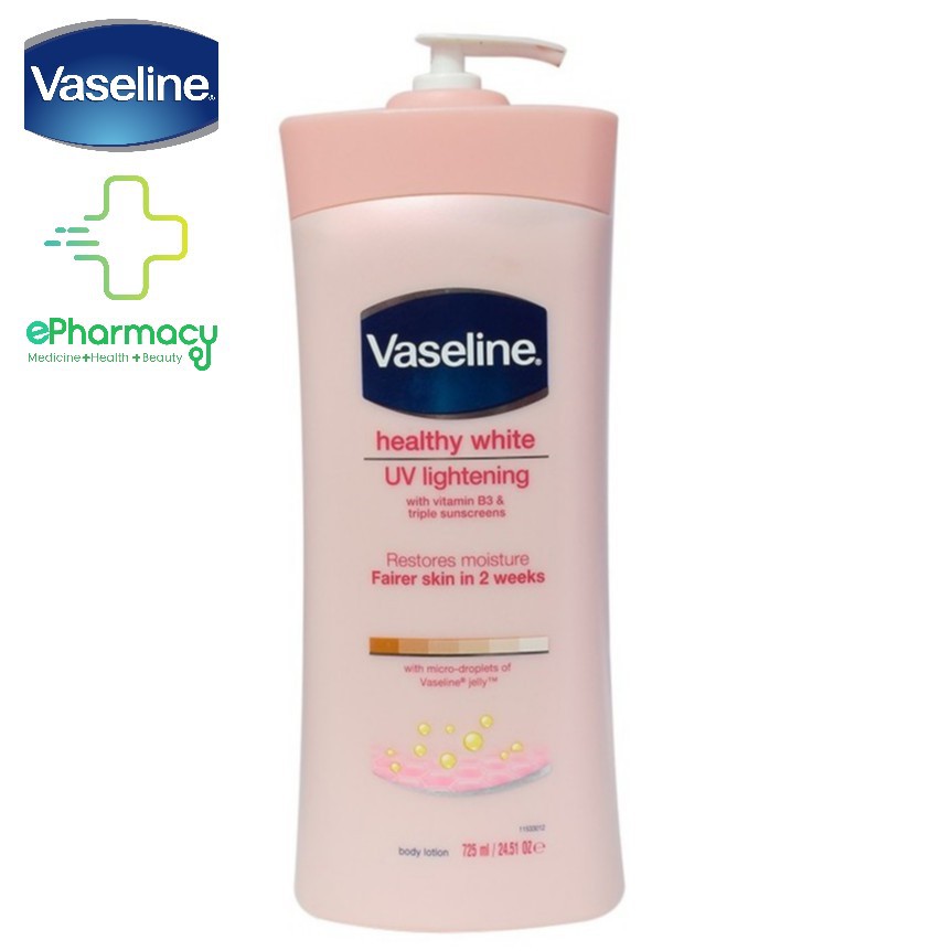 Sữa dưỡng thể Vaseline Healthy White UV Lightening Body Lotion 725ml