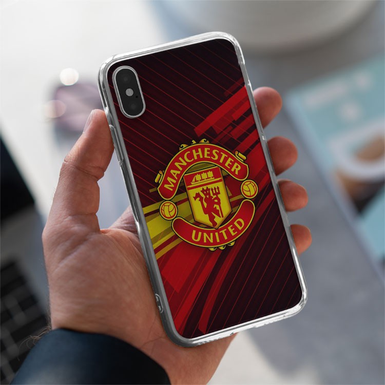 Ốp lưng logo CLB Manchester United vàng đỏ cho Iphone 5 6 7 8 Plus 11 12 Pro Max X Xr 97