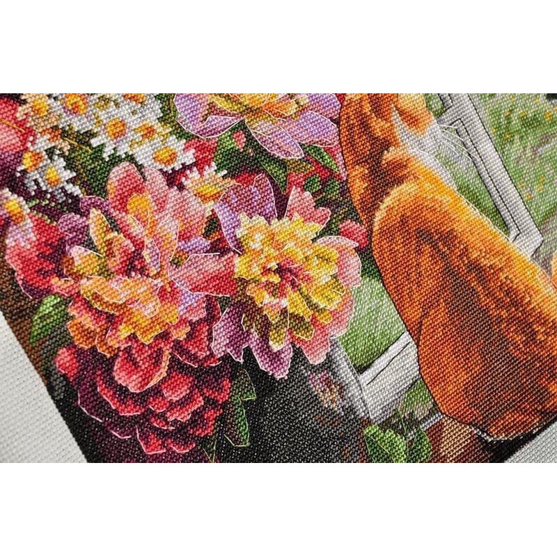 Mẫu thêu chữ thập Chiều mùa hè.