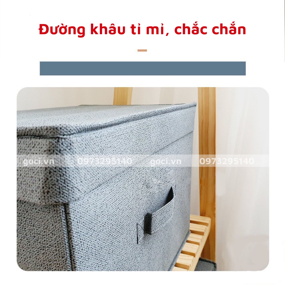 Hộp vải đựng quần áo đa năng giỏ đựng đồ lót sách vở đồ cá nhân thùng đựng mỹ phẩm cao cấp dễ dàng gấp gọn
