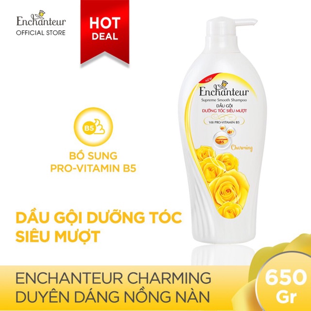 [GIÁ HUỶ DIỆT] DẦU GỘI NƯỚC HOA ENCHANTEUR  CHARMING 650G