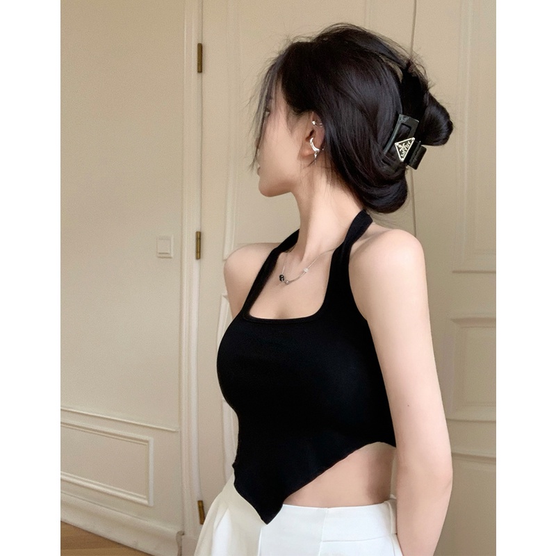 Cocory vn Áo Lửng Cổ Yếm Thiết Kế Độc Đáo Thời Trang Quyến Rũ Cho Nữ