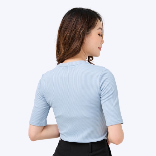 Áo thun nữ thu đông YODY cổ tròn tay lỡ vải Cotton nhung co giãn, form trẻ trung,, năng động, thanh lịch ATN4272