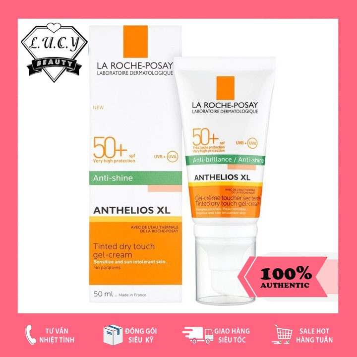 Hàng Pháp- Kem Chống Nắng La Roche Posay Anthelios XL Dry Touch Gel-Cream SPF50 Cho Da Dầu, Nhạy Cảm