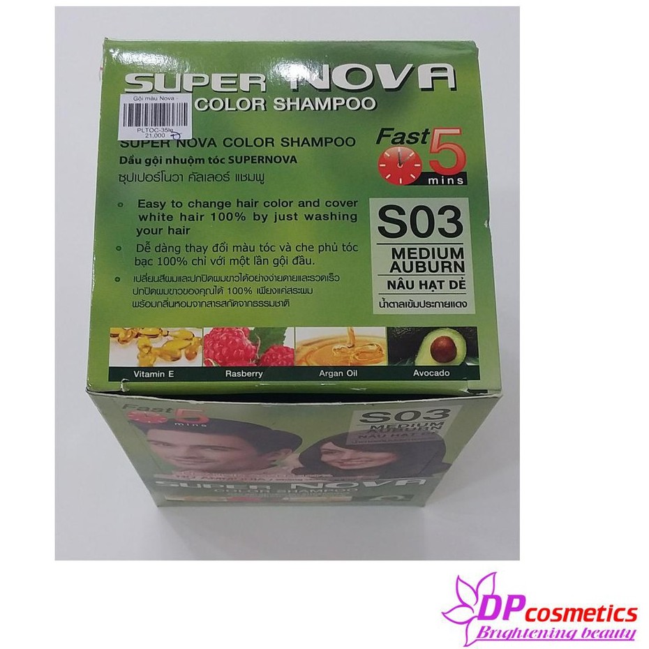 Gội nhuộm phủ bạc thảo dược Super Nova Thái Lan( 01 gói )