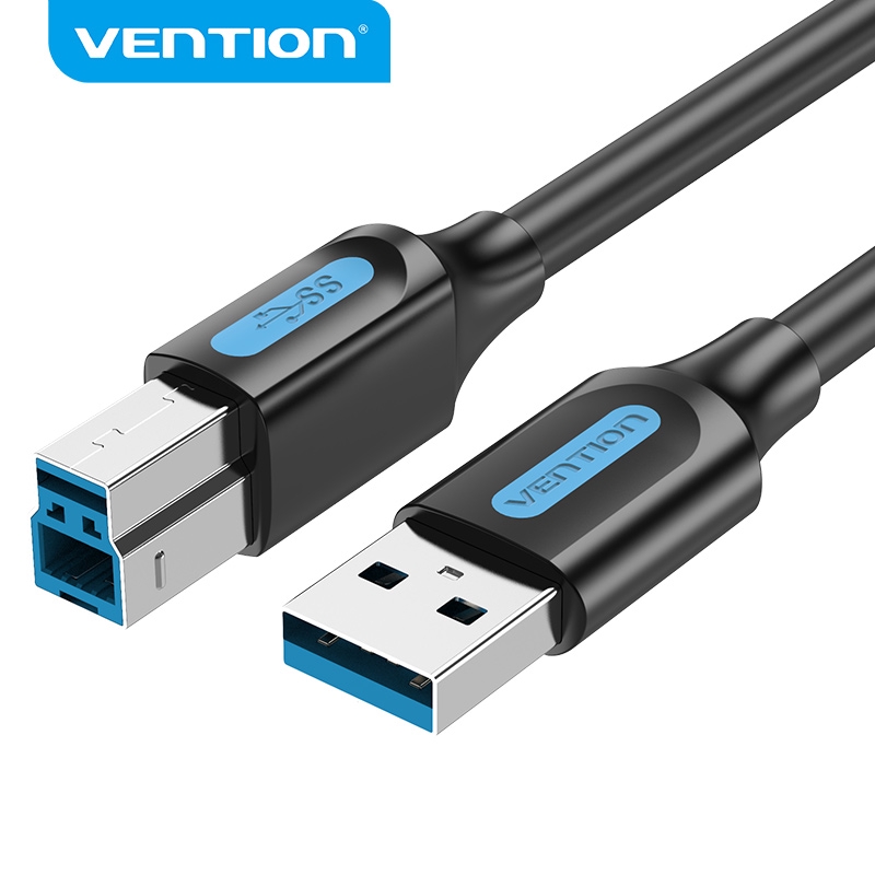 Dây Cáp Vention USB 3.0 Chuyển Đổi Từ USB-A Sang USB-B 2A Tốc Độ Cao 5Gbps Truyền Dữ Liệu Cho Máy In Canon HP