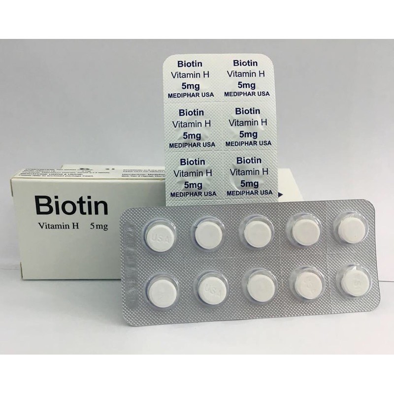 Vitamin H - Biotin 5mg - Hộp 20 viên