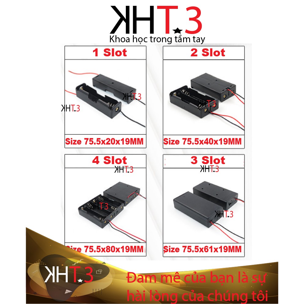 Đế pin 18650 có dây nối dài