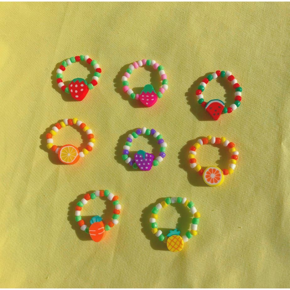 Nhẫn cườm trái cây Handmade bởi Aura