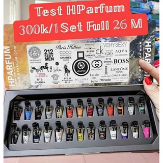 Bộ 26 Chai Tinh Dầu Thơm Pháp Hparfum Mini - Mùi Siêu Sang Chảnh [ 10 Mùi Nam - 16 Mùi Nữ ]