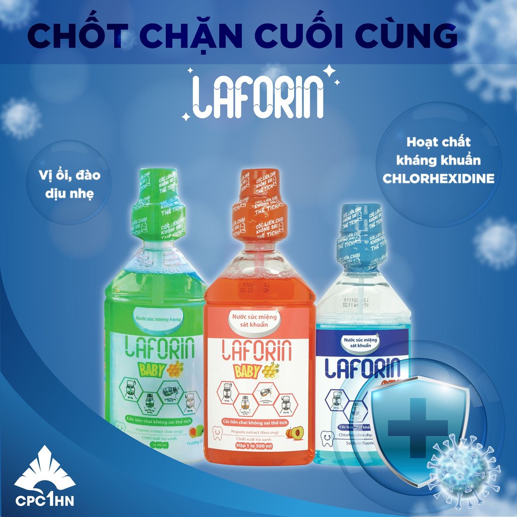 Laforin - Nước súc miệng, súc họng chống khuẩn, chống virus