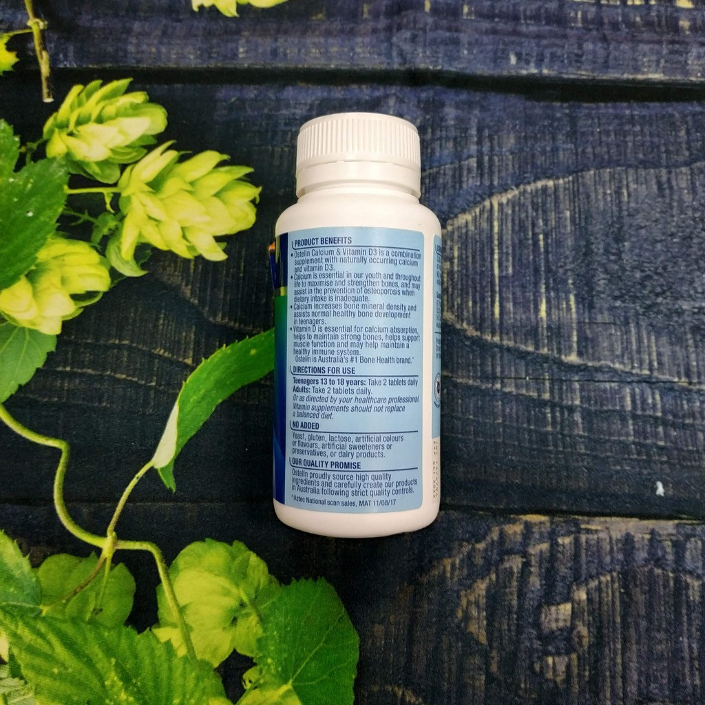 Viên Uống Bổ Sung Canxi, phòng ngừa loãng xương Ostelin Vitamin D & Calcium For Strong Bones 130 Viên | Thế Giới Skin Care