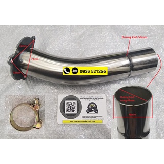Cổ pô nối Cổ pô slip on inox cho Honda CB400 Revo thế hệ 4, 5 và các dòng xe tương ứng