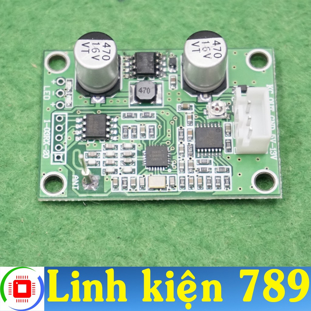 Micro không dây UHF màu vàng chạy 1 pin 18650
