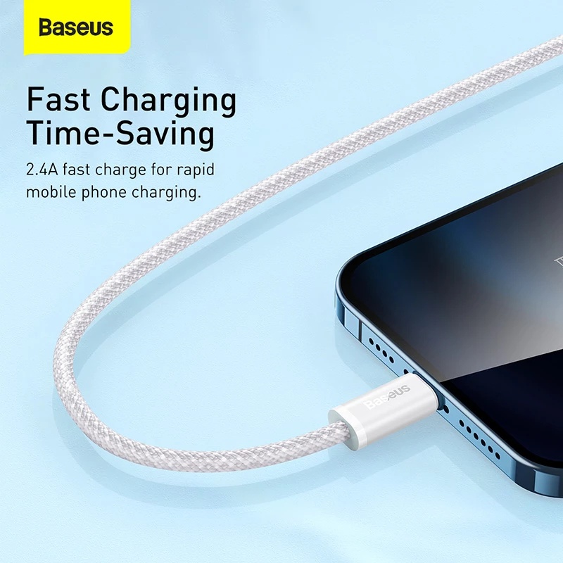 Dây cáp Baseus Dynamic USB 2.4A hỗ trợ sạc nhanh đầu cắm USB cho điện thoại đi động và máy tính bảng- HSHOP