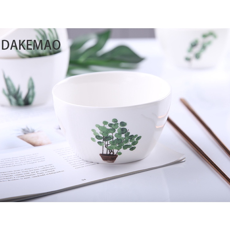 Bộ chén dĩa bát đĩa hình cây xanh cao cấp