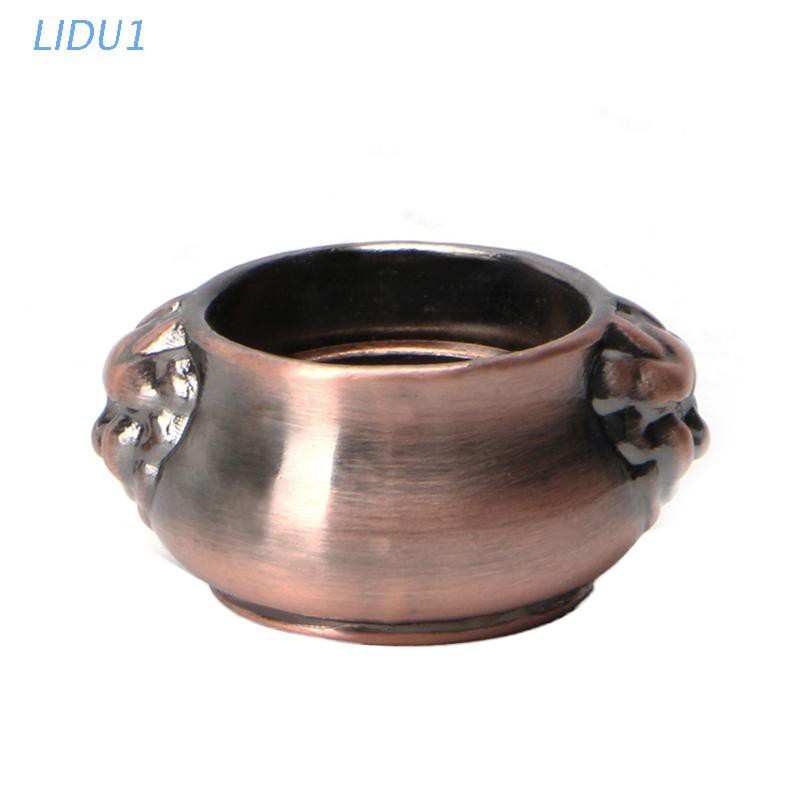 LIDU  Copper Mini Lion Ear Incense Coil Burner Censer Aromatherapy Pot Vintage