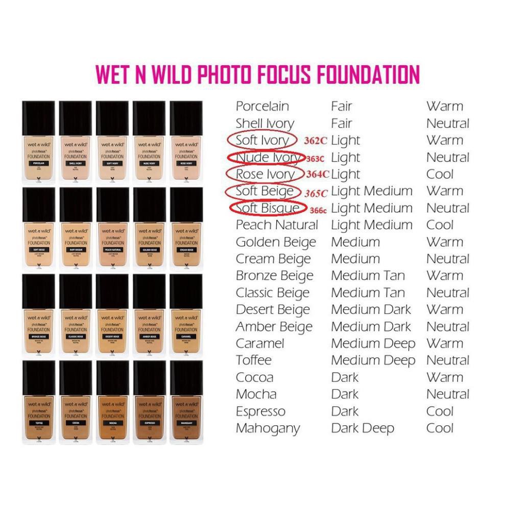 Kem Nền Wet N Wild Photofocus Foundation (30ml)