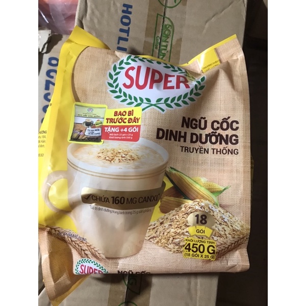 Ngũ Cốc Dinh Dưỡng Super Vị Truyền Thống 18Gói 25gr