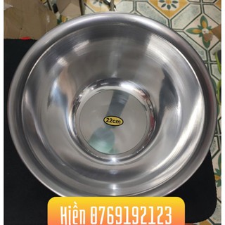 Bát inox rửa mặt dùng trong spa, size 22cm sâu lòng