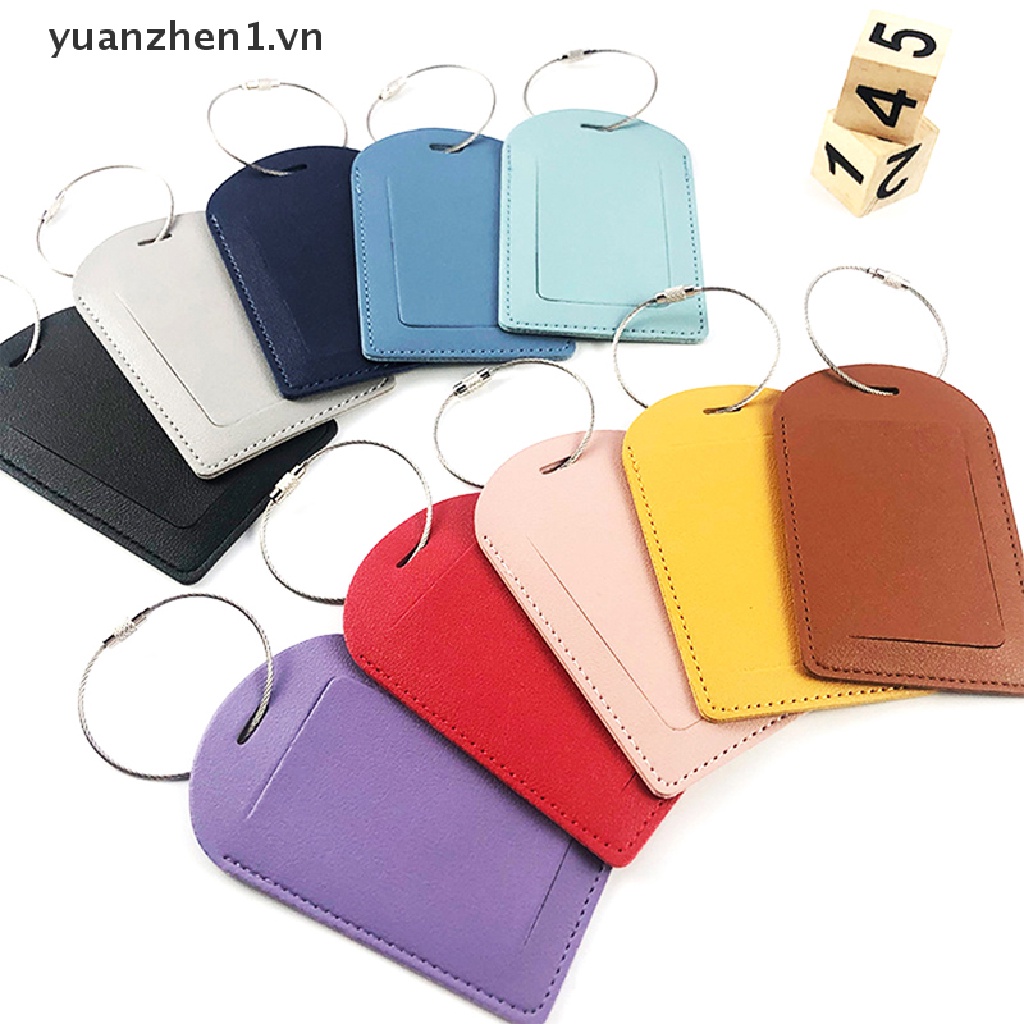 Nhãn Đánh Dấu Ghi Thông Tin Riêng Tư Bằng Da PU Gắn Hành Lý Du Lịch