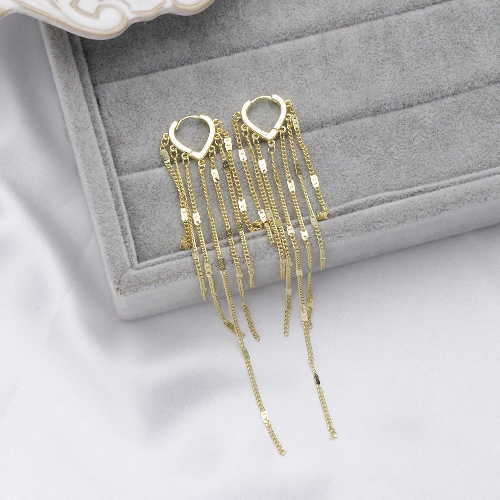 ESPO Hoa Tai Dáng Dài Mặt Hình Trái Tim Thiết Kế Thanh Lịch