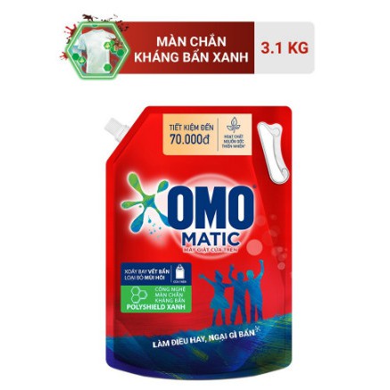 Túi Nước Giặt OMO Matic 2.9kg/3.1kg