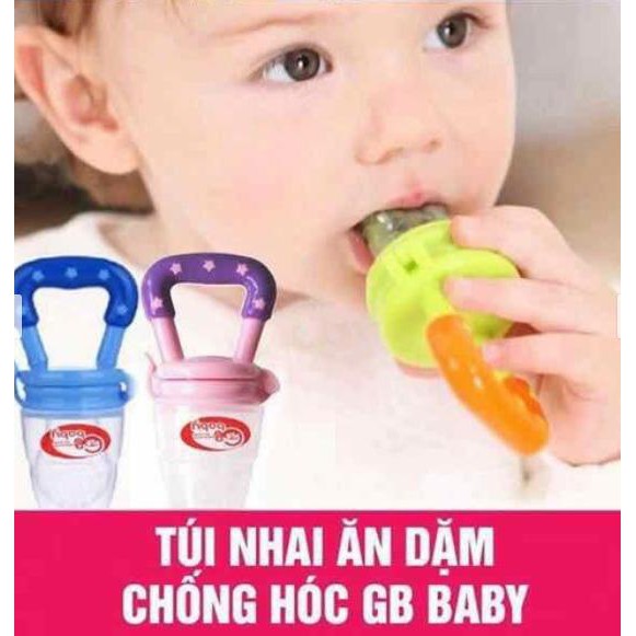 [XẢ HÀNG] TÚI NHAI ĂN DẶM CHÍNH HÃNG GB BABY HÀN QUỐC 1 NÚM NHAI