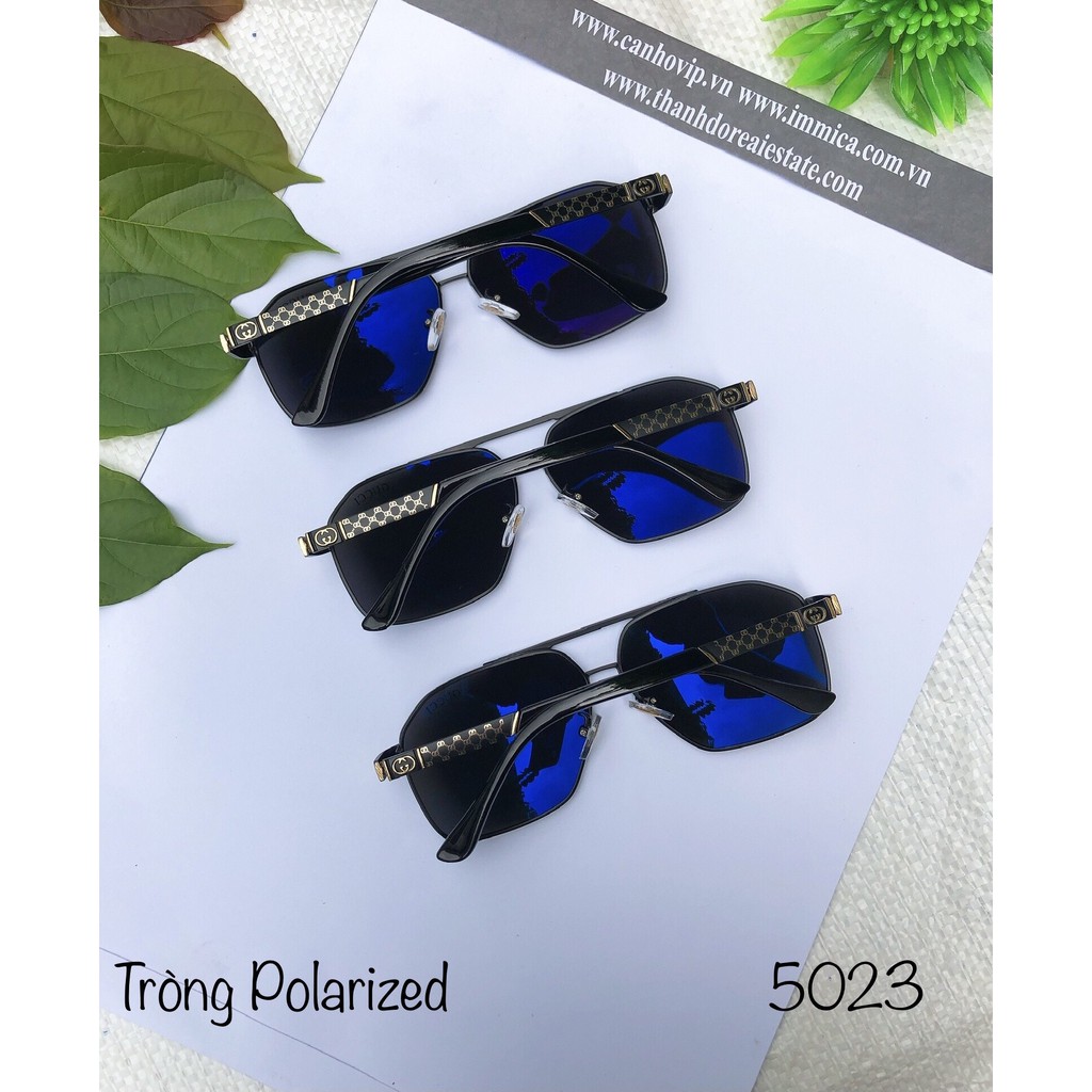 Mắt Kính Mát nam 5023 tròng polarized, mẫu hot bán quanh năm  – Kính mát nam, nữ đẹp tặng kèm túi đựng kính và khăn lụa