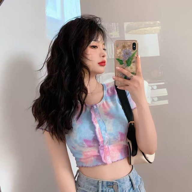 [ORDER] Áo croptop loang màu 139