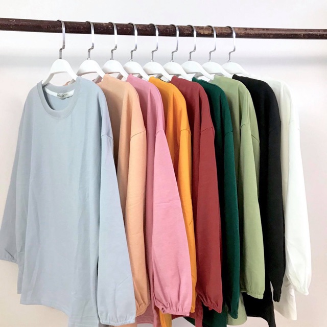 ÁO THUN TAY DÀI BO CHUN STYLE ULZZANG CHO CÔ NÀNG BÁNH BÈO