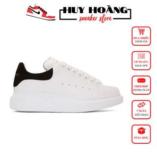 Giày Thể Thao Nam Nữ Mcq Màu Trắng, MC Queen Độn Đế Tăng Chiều Cao Gót Nhung Hot Trend Full Bill Box