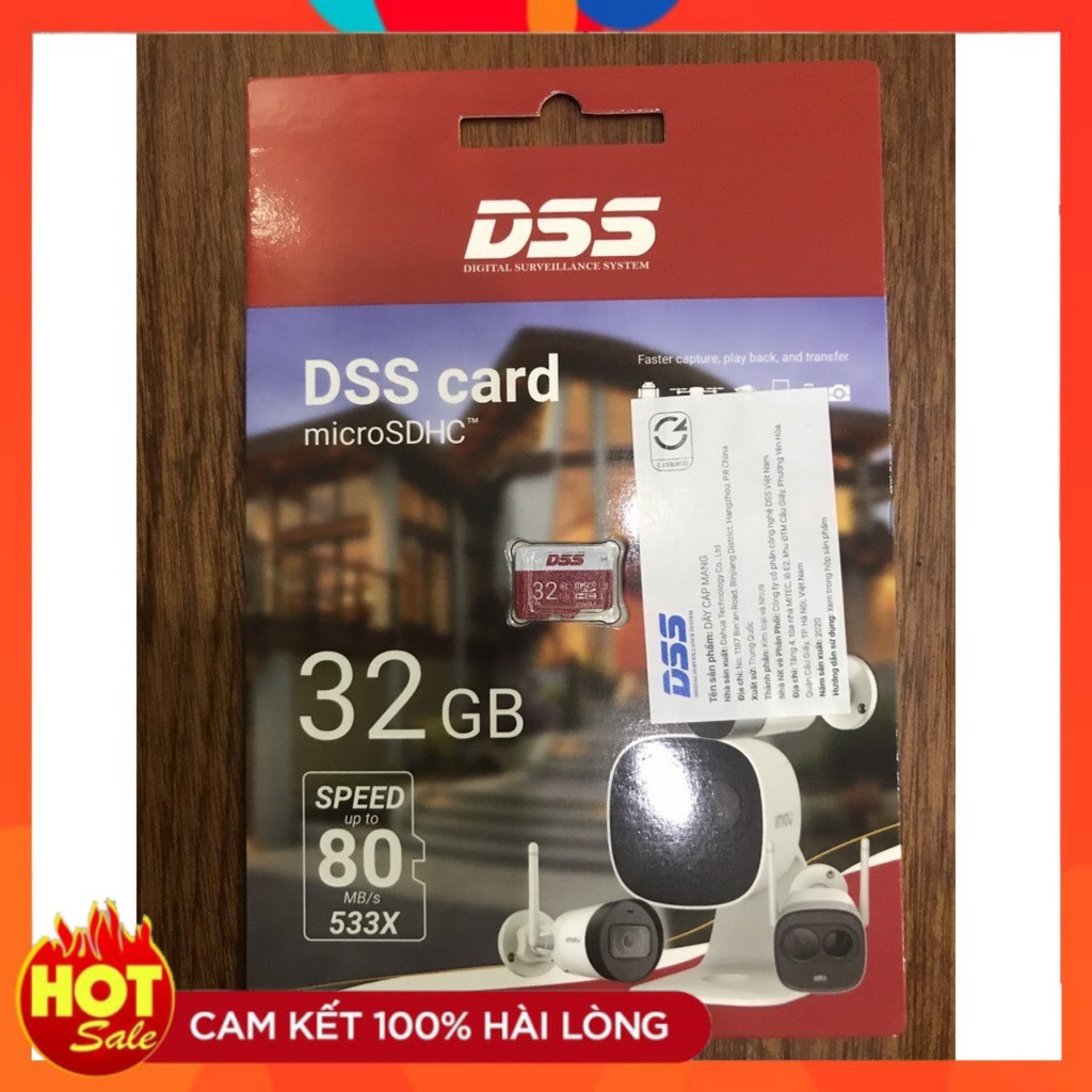 Thẻ nhớ MicroSD 32GB chính hãng DSS Class 10 tốc độ cao - PK GIÁ GỐC