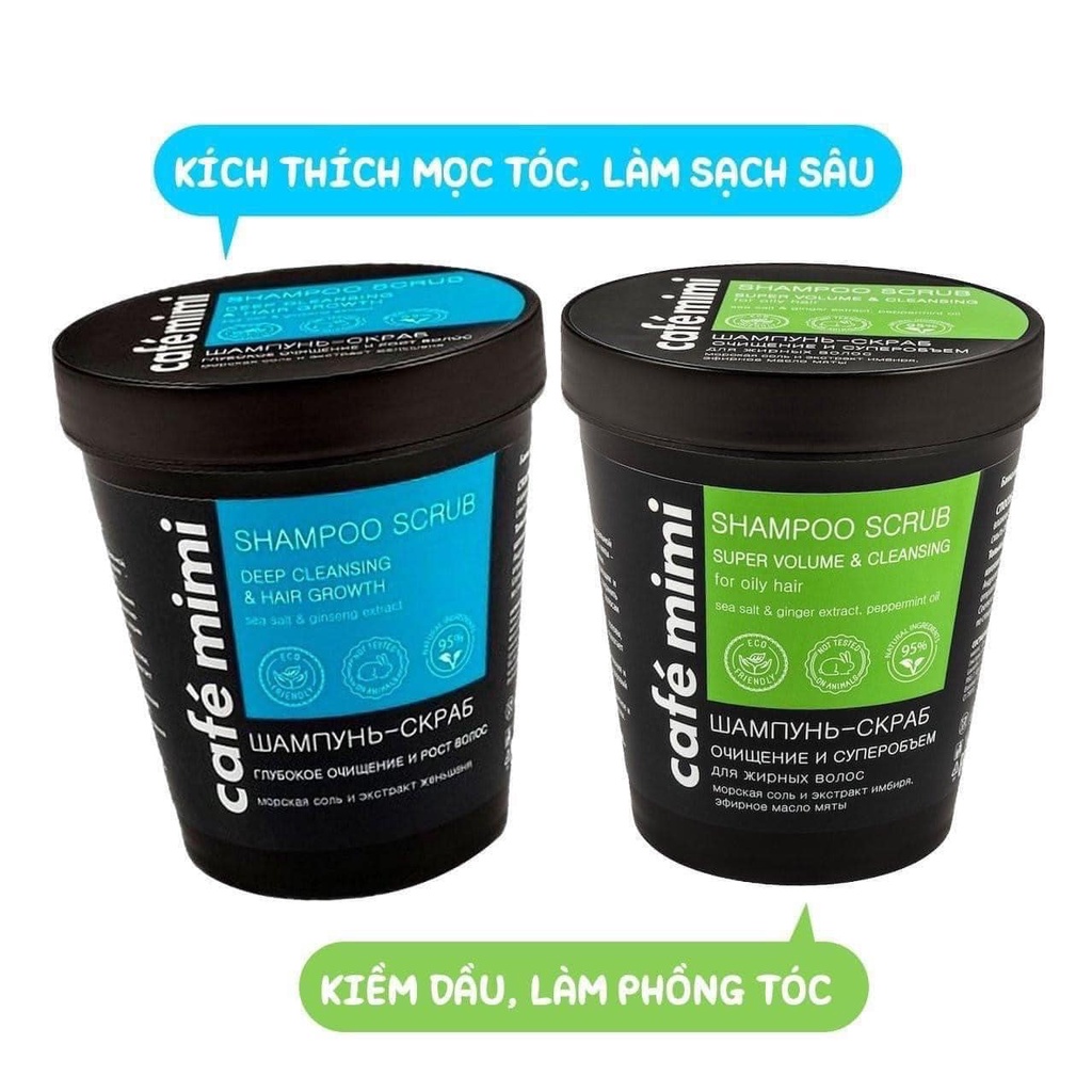 Tẩy Da Chết Da Đầu Cafe Mimi Shampoo Scrub