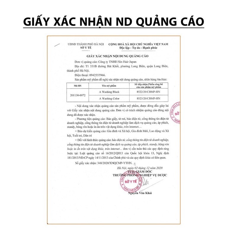  GỘI TÓC SIN PHỦ BẠC ĐEN NÂU NHÂN SÂM CHÍNH HÃNG