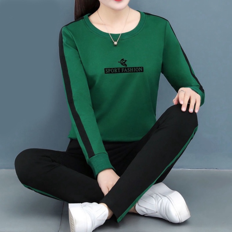 Set bộ thể thao thu đông nữ - Bồ quần áo nữ mặc nhà chất xneo