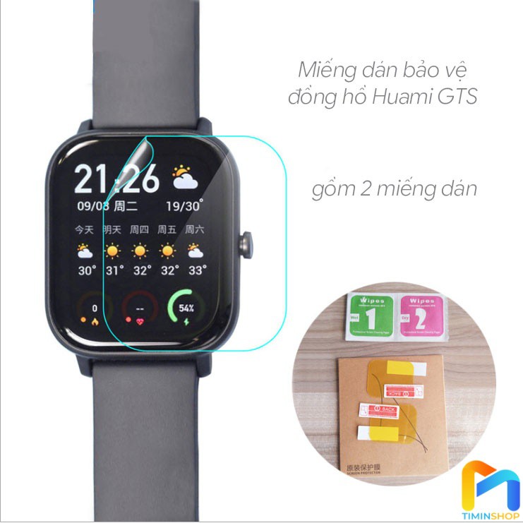 Bộ 2 miếng dán Amazfit GTS/ GTS2 GTS 2e/ GTS2 mini/ X/ Bip U