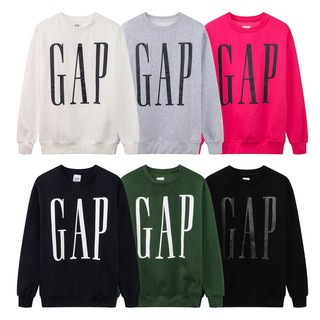 Áo nỉ dài tay in chữ GAP áo thu đông nam và nữ