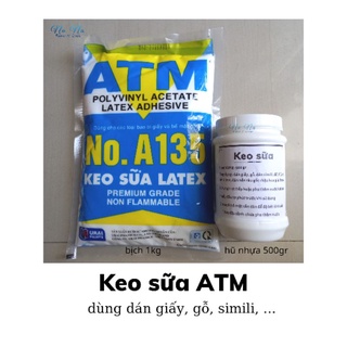 Keo sữa ATM A135 dùng dán giấy, gỗ, nhựa, simili, làm thủ công, slime